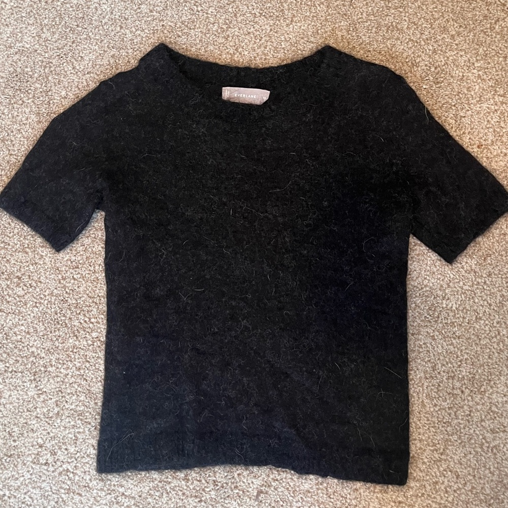 Everlane Short Sleeve Alpaca Sweater